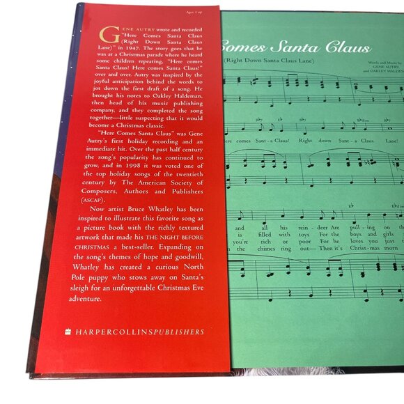 BOOK Here Comes Santa Claus Gene Autry Illustrated by Bruce Whatley Hardcover - Picture 3 of 8